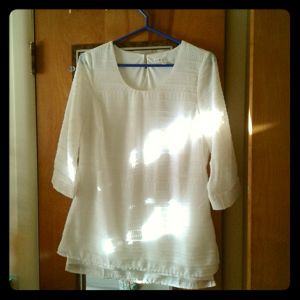 Cleo lace look blouse